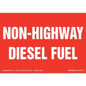 Non-Highway Diesel Fuel Label - Red