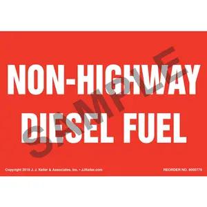 Non-Highway Diesel Fuel Label - Red