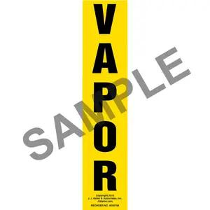 Vapor Label - Yellow, Vertical