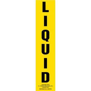 Liquid Label - Yellow, Vertical