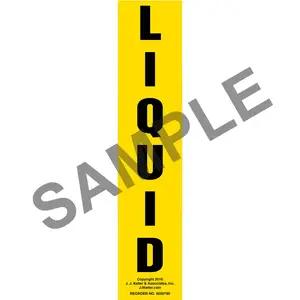 Liquid Label - Yellow, Vertical