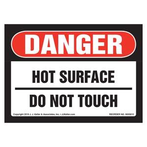 Danger: Hot Surface Do Not Touch - OSHA Label