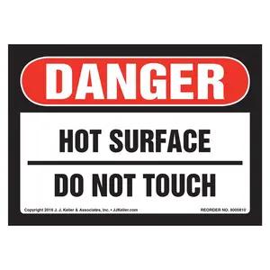 Danger: Hot Surface Do Not Touch - OSHA Label
