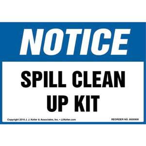 Notice: Spill Clean Up Kit - OSHA Label
