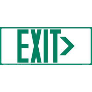 Directional Exit Right Sign - Green, Long Format