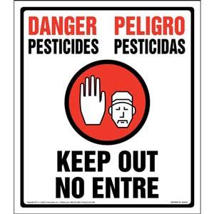 Danger: Pesticides, Keep Out, No Entry Sign - Federal