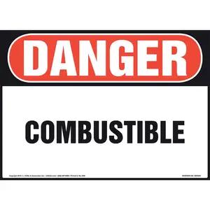 Danger: Combustible Sign - OSHA
