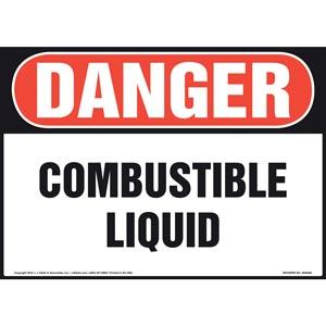 Danger: Combustible Liquid Sign - OSHA