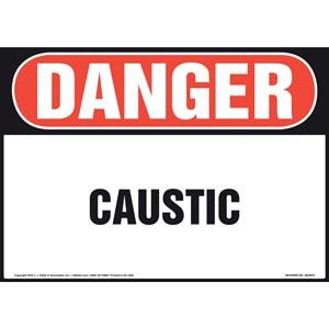 Danger: Caustic Sign - OSHA