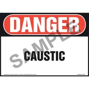 Danger: Caustic Sign - OSHA