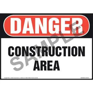 Danger: Construction Area Sign - OSHA