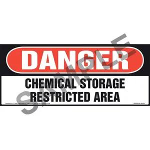 Danger: Chemical Storage, Restricted Area Sign - OSHA