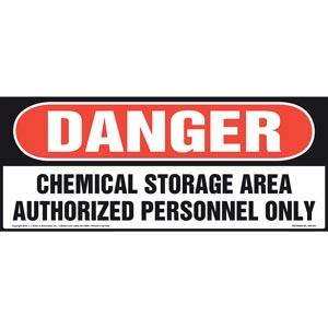 Danger: Chemical Storage Area, Authorized Personnel Only Sign - OSHA