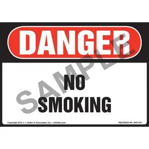 Danger: No Smoking - OSHA Sign