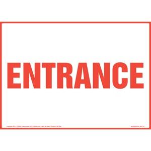 Entrance Sign - Red Text