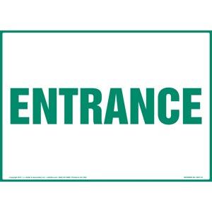 Entrance Sign - Green Text