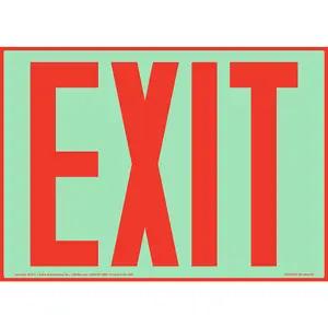 Exit Sign - Red Text, Glow In The Dark