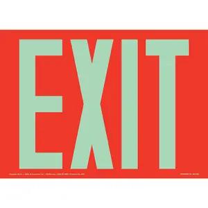 Exit Sign - Glow In The Dark Text on Red