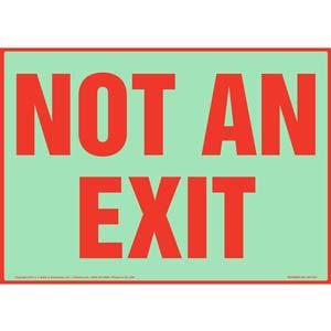 Not An Exit Sign - Glow In The Dark Background
