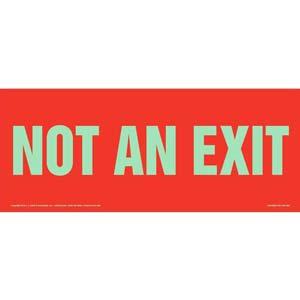 Not An Exit Sign - Red, Long Format, Glow In The Dark