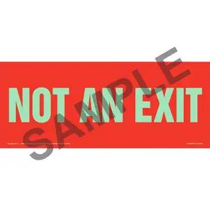 Not An Exit Sign - Red, Long Format, Glow In The Dark