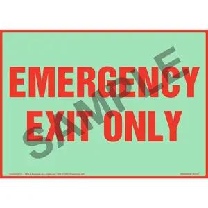 Emergency Exit Only Sign - Glow In The Dark