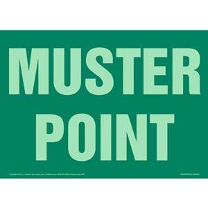 Muster Point Sign - Glow In The Dark