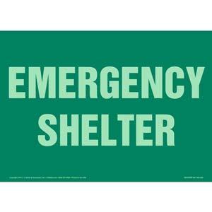 Emergency Shelter Sign - Glow In The Dark