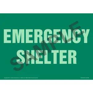 Emergency Shelter Sign - Glow In The Dark