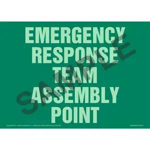 Emergency Response Team Assembly Point Sign - Glow In The Dark