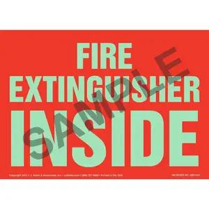 Fire Extinguisher Inside Sign - Glow In The Dark Text