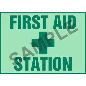 First Aid Station Sign - Glow In The Dark