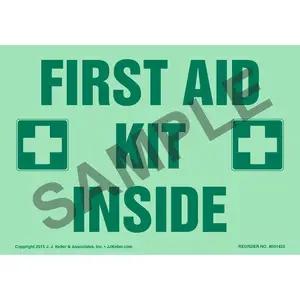 First Aid Kit Inside Label - Glow In The Dark