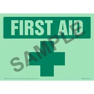 First Aid Sign - Glow In The Dark Background