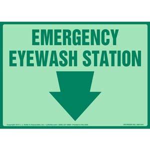 Emergency Eyewash Station Sign - Glow In The Dark
