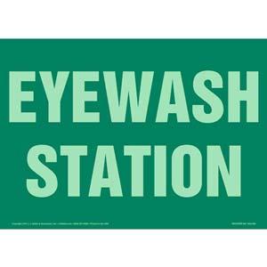 Eyewash Station Sign - Glow In The Dark