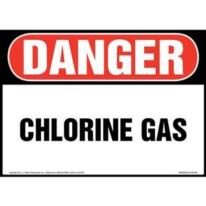 Danger: Chlorine Gas Sign - OSHA
