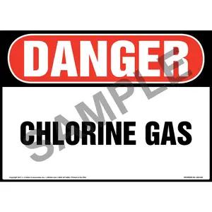 Danger: Chlorine Gas Sign - OSHA