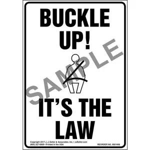Buckle Up! It's The Law Label