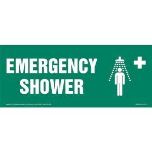 Emergency Shower Sign with Icon