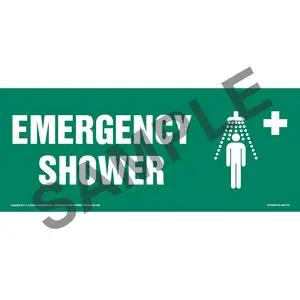 Emergency Shower Sign with Icon