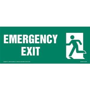 Emergency Exit Left Sign with Icon