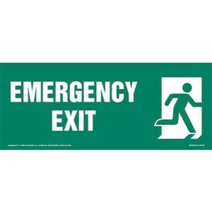 Emergency Exit Right Sign with Icon