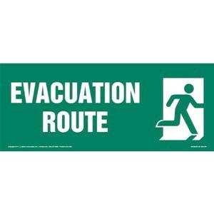Evacuation Route Right Sign with Icon