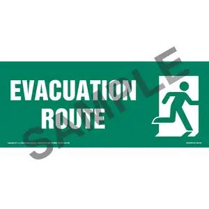 Evacuation Route Right Sign with Icon
