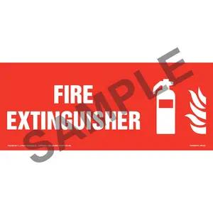 Fire Extinguisher Sign with Icon