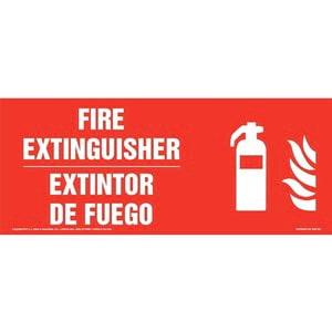 Fire Extinguisher - Bilingual Sign with Icon