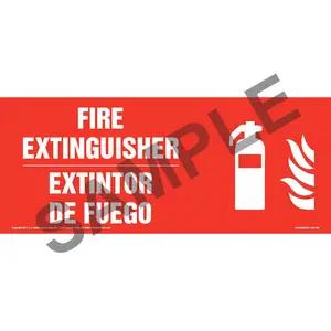 Fire Extinguisher - Bilingual Sign with Icon