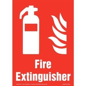 Fire Extinguisher Sign with Icon - Portrait