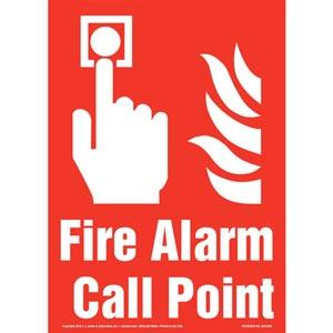 Fire Alarm Call Point Sign with Icon - Portrait